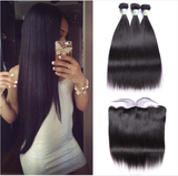 NEW HD SWISS LACE 13X4 LACE FRONTAL CLOSURE WITH 3 BUNDLES STRAIGHT