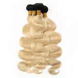4pcs Bundles 1B/613 Blonde Virgin Hair Weave Body Wave 4 Bundles Deals