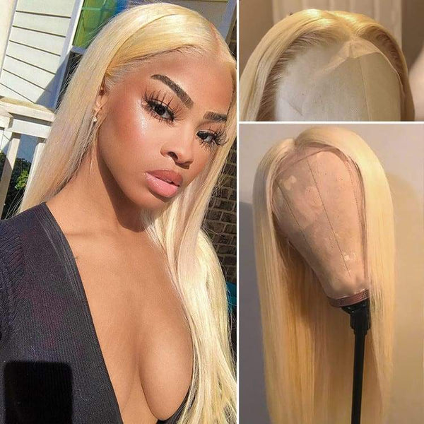 Goddess-like Colored Available #613 Blonde Straight Lace Wig