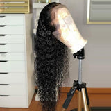 Curly Virgin Hair 200% Density Transparent Lace Front Human Hair Wigs