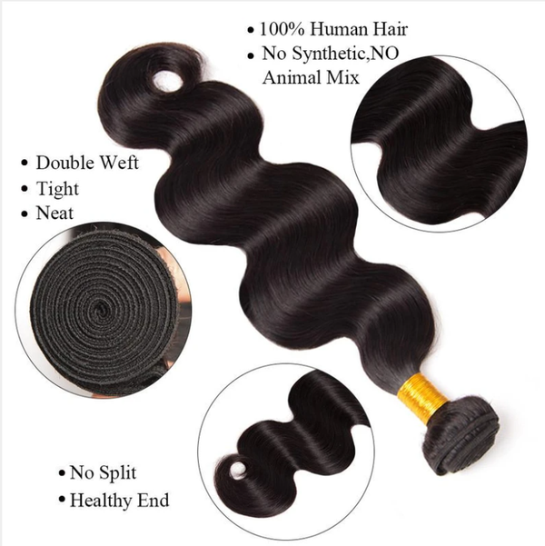 3 BUNDLES BRAZILIAN HUMAN HAIR BODY WAVE