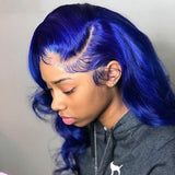 Blue Body Wave Lace Front Wigs 100% Virgin Human Hair with Baby Hair