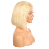 Straight Bob Wigs 100% Virgin Human Hair Lace Front Wigs with Baby Hair