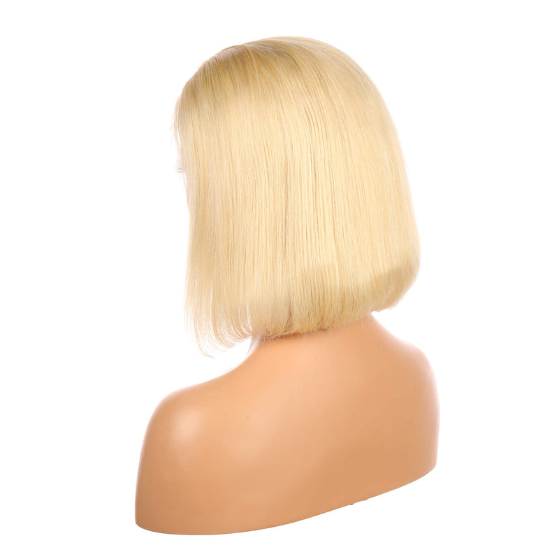 Straight Bob Wigs 100% Virgin Human Hair Lace Front Wigs with Baby Hair