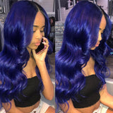 Blue Body Wave Lace Front Wigs 100% Virgin Human Hair with Baby Hair