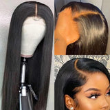 Straight 5x5 Closure 100% Virgin Human Hair Wigs Pre-Pluceked with Baby Hair