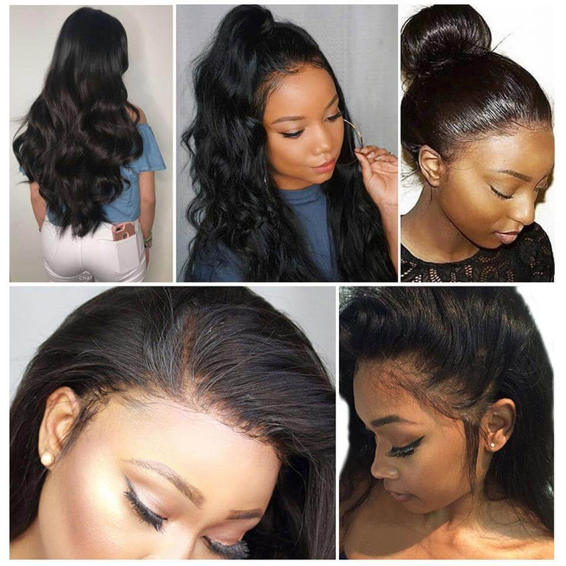 Body Wave 12A Virgin Human Hair Lace Front Wigs For Black Women Daily Wear