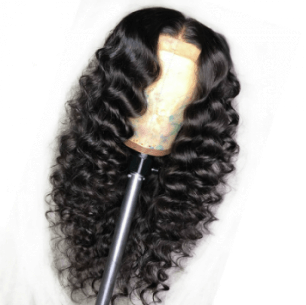 Loose Deep Wave Virgin Human Hair Wig Transparent Lace Front Wigs
