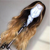 Long Highlight Body Wave 100% Virgin Human Hair Wavy Lace Front Wigs