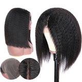 Kinky Straight 12A Virgin Hair 180% Density Lace Front Wigs with Baby Hair