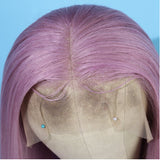 Lavender Purple Short Bob Lace Front Wigs 12A Virgin Human Hair Wigs