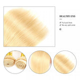 613 Blonde Virgin Hair Weave Straight 4 Bundles Deals High Quality Extensions