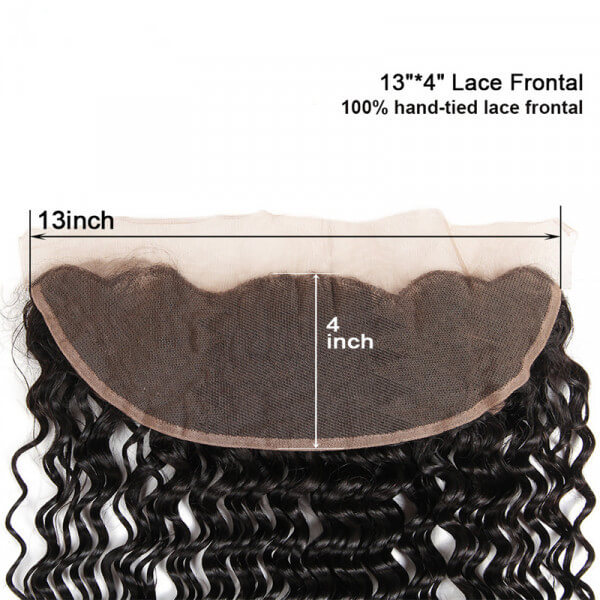 Peruvian Hair Deep Wave 13x4 Virgin Hair Lace Frontal