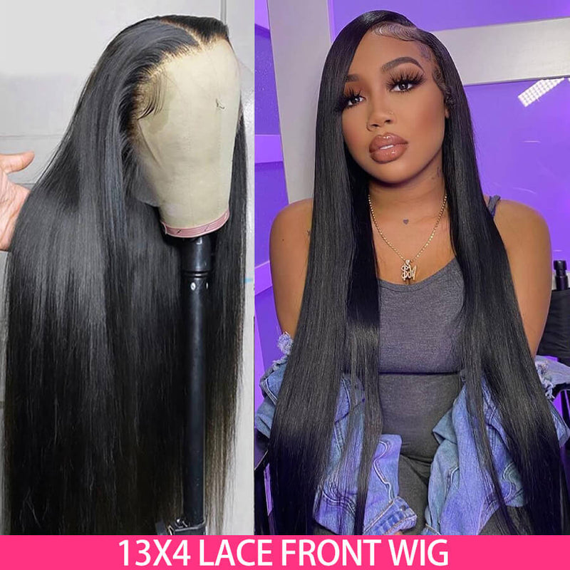 Flash Sale 30inch 150% Density Silk Straight 13x4 Lace Front Wigs with Baby Hair