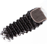 Brazilian Remy Hair Deep Wave 4x4 Closure with 3 PCS Top Quality Bundles