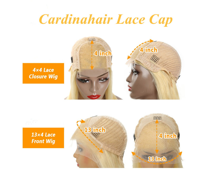 100% Virgin Hair Pure 613 Blonde Straight Lace Front Wigs with Baby Hair