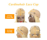1b/613 Blonde Silk Straight Glueless Lace Front Wig 100% Virgin Human Hair