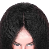 Kinky Straight 12A Virgin Hair 180% Density Lace Front Wigs with Baby Hair