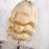 1b/613 Blonde Body Wave Glueless Lace Front Wig 100% Virgin Human Hair