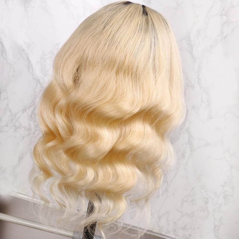 1b/613 Blonde Body Wave Glueless Lace Front Wig 100% Virgin Human Hair