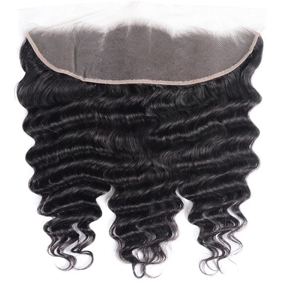 Loose Deep Wave 13x4 Ear to Ear Lace Frontal with 3 PCS Brazilian Bundles