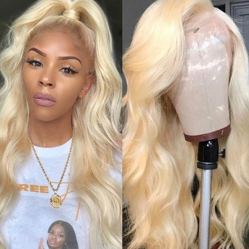 Pure 613 Blonde Body Wave Lace Front Wigs 100% Virgin Human Hair with Baby Hair