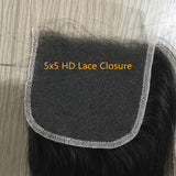 Swiss HD Lace 5x5 Closure with 3pcs 12A Bundles Multiple Texture