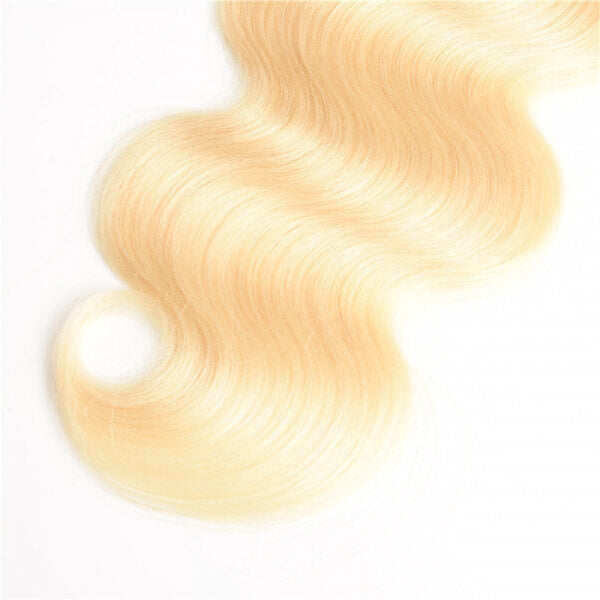 613 Blonde Body Wave Virgin Hair 4x4 Free Part Closure
