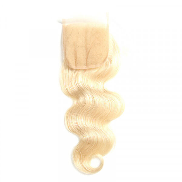 613 Blonde Body Wave Virgin Hair 4x4 Lace Closure