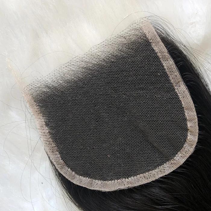 Wholesale 5PCS Straight HD Swiss Lace Closure Brazilian Human Hair