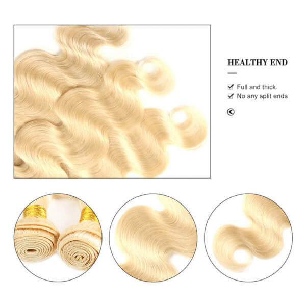 3pcs 613 Blonde Bundles Body Wave Weave Virgin Hair Extension 3 Bundle Deals