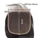 Straight Virgin Hair 6x6 Transparent Lace Closure 14-20Inch