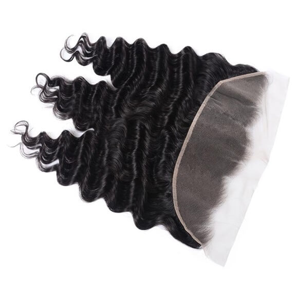 Loose Deep Wave 13x4 Ear to Ear Lace Frontal with 3 PCS Brazilian Bundles