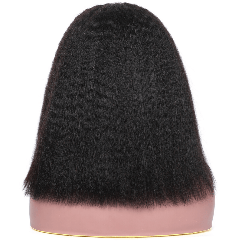 Kinky Straight Bob 12A Virgin Hair 180% Density Lace Front Wigs with Baby Hair
