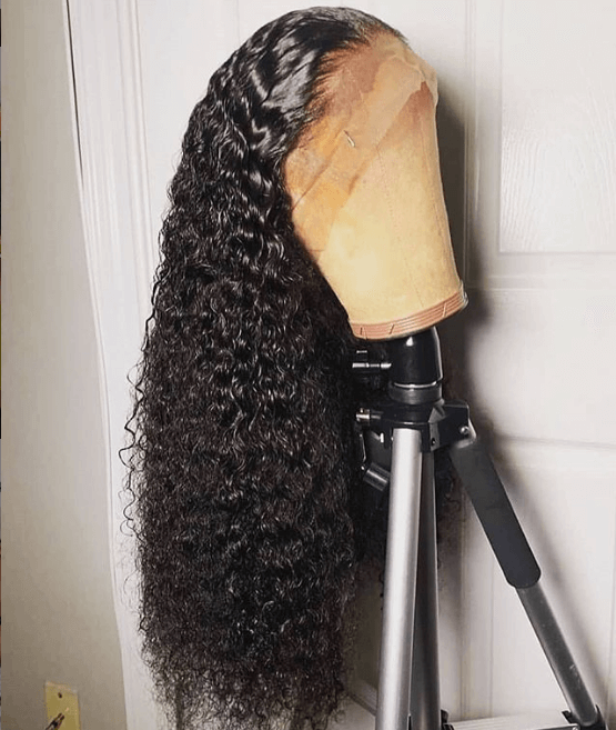 13x6 Curly Lace Front 100% Virgin Human Hair Wig Pre-Pluceked with Baby Hair