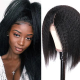 Kinky Straight 12A Virgin Hair 180% Density Lace Front Wigs with Baby Hair