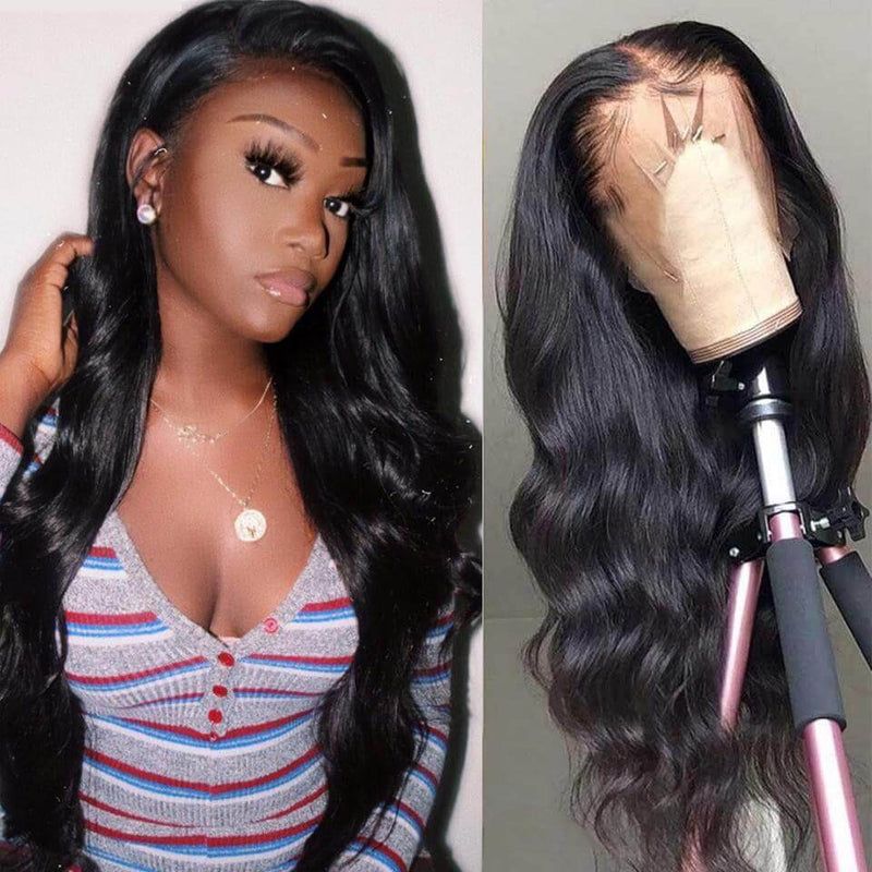 Body Wave 12A Virgin Human Hair Lace Front Wigs For Black Women Daily Wear