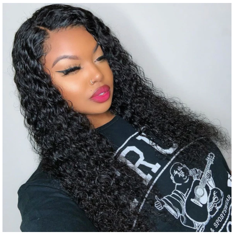 Chic Girl Look Tangle-free Romantic Wave Curly Lace Frontal Wig