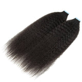 Cardinahair Kinky Straight Tape In Human Hair Extensions Skin Weft Hair Extensions