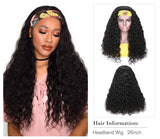 Affordable Beginner Friendly Glueless Wigs Water Wave Human Hair Headband Wigs