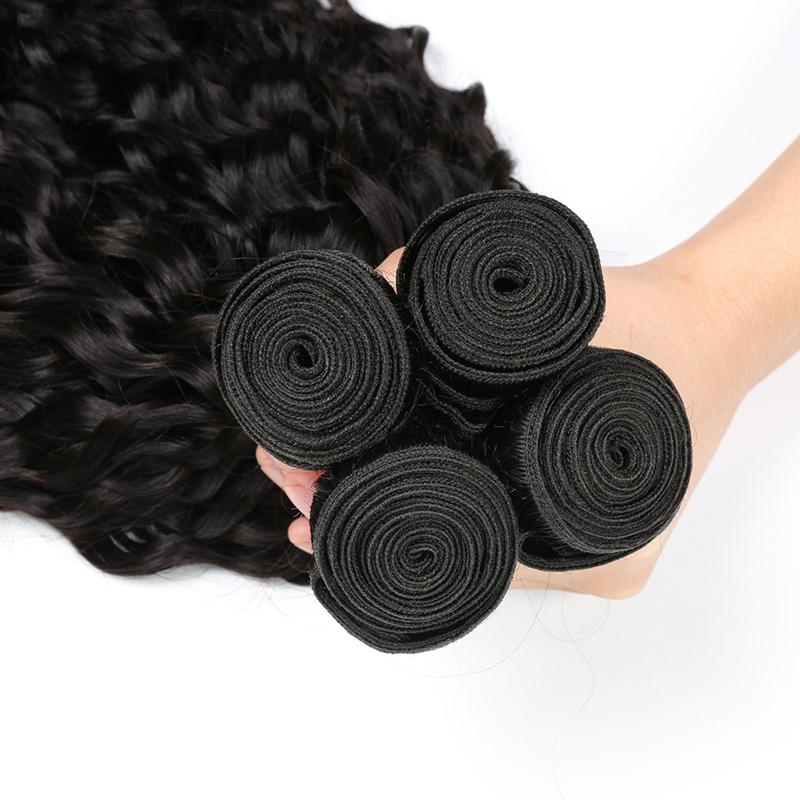 Water Wave 3/4 Bundles Deal Raw Indian Human Hair