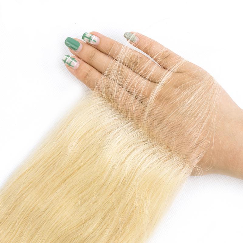 613 Blonde 4X4 Transparent Lace Closure