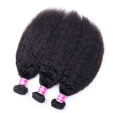 Peruvian 3pcs Bundles Kinky Straight Weave Virgin Hair Extension 3 Bundle Deals