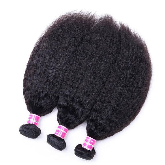Peruvian 3pcs Bundles Kinky Straight Weave Virgin Hair Extension 3 Bundle Deals