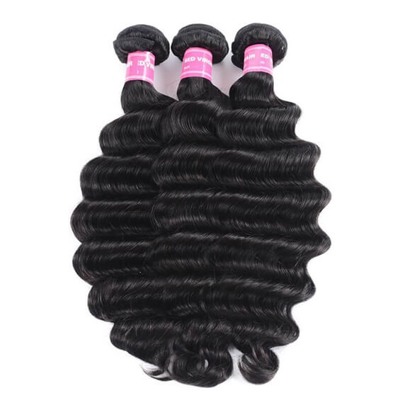 3PCS Bundles Loose Deep Wave Weave Virgin Hair Extension 3 Bundle Deals