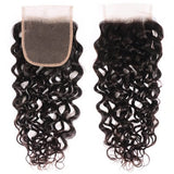 Brazilian Remy Hair Water Wave 4x4 Closure with 3 PCS Top Quality Bundles