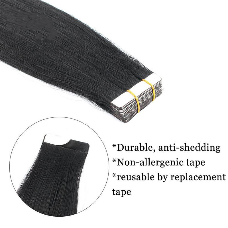 Cardinahair Straight Tape In Human Hair Extensions Skin Weft Hair Extensions