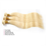 Brazilian 613 Blonde Straight 13x4 Lace Frontal with 3 PCS Top Quality Bundles