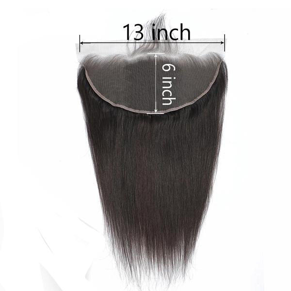 13x6 Transparent Lace Frontal Ear to Ear Brazilian Straight Hair