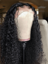13x6 Curly Lace Front 100% Virgin Human Hair Wig Pre-Pluceked with Baby Hair